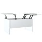 vidaXL Mesa de centro contrachapada blanco brillo 80x50,5x42,5 cm vidaXL Mesa de centro contrachapada blanco brillo 80x50,5x42,5 cm