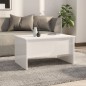 vidaXL Mesa de centro contrachapada blanco brillo 80x50,5x42,5 cm vidaXL Mesa de centro contrachapada blanco brillo 80x50,5x42,5 cm