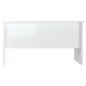 vidaXL Mesa de centro contrachapada blanco brillo 80x50,5x42,5 cm vidaXL Mesa de centro contrachapada blanco brillo 80x50,5x42,5 cm