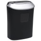 vidaXL Trituradora de papel corte cruzado 10 hojas negro vidaXL Trituradora de papel corte cruzado 10 hojas negro