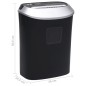 vidaXL Trituradora de papel corte cruzado 10 hojas negro vidaXL Trituradora de papel corte cruzado 10 hojas negro