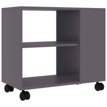 vidaXL Mesa auxiliar de madera de ingeniería gris 70x35x55 cm