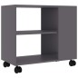 vidaXL Mesa auxiliar de madera de ingeniería gris 70x35x55 cm