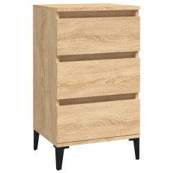 vidaXL Mesita de noche madera contrachapada roble sonoma 40x35x70 cm