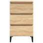 vidaXL Mesita de noche madera contrachapada roble sonoma 40x35x70 cm vidaXL Mesita de noche madera contrachapada roble sonoma 40x35x70 cm