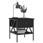 vidaXL Mesitas de noche 2 uds madera de ingeniería negro 40x42x45 cm vidaXL Mesitas de noche 2 uds madera de ingeniería negro 40x42x45 cm