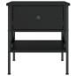 vidaXL Mesitas de noche 2 uds madera de ingeniería negro 40x42x45 cm vidaXL Mesitas de noche 2 uds madera de ingeniería negro 40x42x45 cm