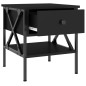 vidaXL Mesitas de noche 2 uds madera de ingeniería negro 40x42x45 cm vidaXL Mesitas de noche 2 uds madera de ingeniería negro 40x42x45 cm