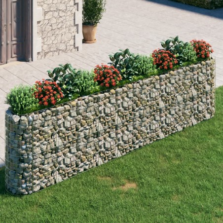vidaXL Arriate de gaviones de hierro galvanizado 400x50x100 cm