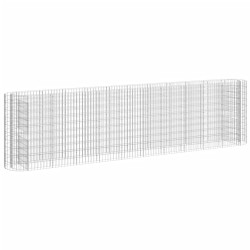 vidaXL Arriate de gaviones de hierro galvanizado 400x50x100 cm