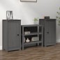vidaXL Aparadores 2 uds madera maciza de pino gris 40x35x80 cm vidaXL Aparadores 2 uds madera maciza de pino gris 40x35x80 cm