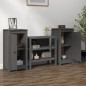 vidaXL Aparadores 2 uds madera maciza de pino gris 40x35x80 cm vidaXL Aparadores 2 uds madera maciza de pino gris 40x35x80 cm