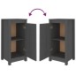 vidaXL Aparadores 2 uds madera maciza de pino gris 40x35x80 cm vidaXL Aparadores 2 uds madera maciza de pino gris 40x35x80 cm