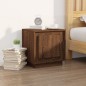 vidaXL Mesita noche 2 uds madera contrachapada marrón roble 44x35x45cm vidaXL Mesita noche 2 uds madera contrachapada marrón roble 44x35x45cm