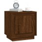 vidaXL Mesita noche 2 uds madera contrachapada marrón roble 44x35x45cm vidaXL Mesita noche 2 uds madera contrachapada marrón roble 44x35x45cm