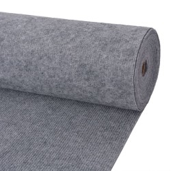 vidaXL Alfombra para eventos estriada gris 1,2x10 m 