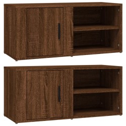 vidaXL Mueble TV 2 uds madera contrachapada roble marrón 80x31,5x36cm