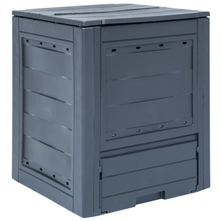vidaXL Compostador de jardín gris 60x60x73 cm 260 L