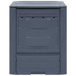 vidaXL Compostador de jardín gris 60x60x73 cm 260 L