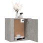 vidaXL Mesitas de noche de pared 2 uds gris hormigón 50x30x47 cm vidaXL Mesitas de noche de pared 2 uds gris hormigón 50x30x47 cm