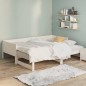 vidaXL Sofá cama extraíble madera maciza de pino blanco 2x(90x200) cm vidaXL Sofá cama extraíble madera maciza de pino blanco 2x(90x200) cm