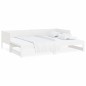 vidaXL Sofá cama extraíble madera maciza de pino blanco 2x(90x200) cm vidaXL Sofá cama extraíble madera maciza de pino blanco 2x(90x200) cm