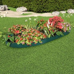 vidaXL Bordes de jardín 10 unidades PP verde 65x15 cm