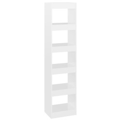 vidaXL Estantería/divisor de espacios blanco brillante 40x30x166 cm