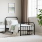 vidaXL Estructura de cama con cabecero y estribo metal negro 90x190 cm vidaXL Estructura de cama con cabecero y estribo metal negro 90x190 cm