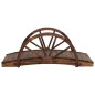 vidaXL Puente de jardín con media rueda madera maciza abeto 99x50x38cm vidaXL Puente de jardín con media rueda madera maciza abeto 99x50x38cm