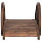 vidaXL Puente de jardín con media rueda madera maciza abeto 99x50x38cm vidaXL Puente de jardín con media rueda madera maciza abeto 99x50x38cm