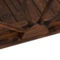 vidaXL Puente de jardín con media rueda madera maciza abeto 99x50x38cm vidaXL Puente de jardín con media rueda madera maciza abeto 99x50x38cm