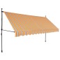 vidaXL Toldo retráctil manual con LED amarillo y azul 350 cm vidaXL Toldo retráctil manual con LED amarillo y azul 350 cm