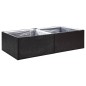 vidaXL Jardinera de ratán sintético negro 157x80x40 cm vidaXL Jardinera de ratán sintético negro 157x80x40 cm