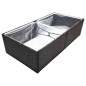 vidaXL Jardinera de ratán sintético negro 157x80x40 cm vidaXL Jardinera de ratán sintético negro 157x80x40 cm