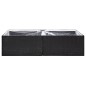 vidaXL Jardinera de ratán sintético negro 157x80x40 cm vidaXL Jardinera de ratán sintético negro 157x80x40 cm