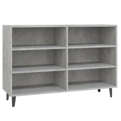 vidaXL Aparador de madera contrachapada gris hormigón 103,5x35x70 cm