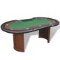 vidaXL Mesa de póker 10 jugadores bandeja de fichas y zona de crupier vidaXL Mesa de póker 10 jugadores bandeja de fichas y zona de crupier