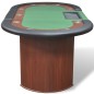 vidaXL Mesa de póker 10 jugadores bandeja de fichas y zona de crupier vidaXL Mesa de póker 10 jugadores bandeja de fichas y zona de crupier
