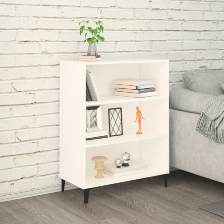 vidaXL Aparador de madera contrachapada blanco 69,5x32,5x90 cm