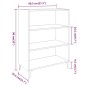 vidaXL Aparador de madera contrachapada blanco 69,5x32,5x90 cm vidaXL Aparador de madera contrachapada blanco 69,5x32,5x90 cm