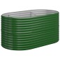 vidaXL Jardinera arriate acero recubrimiento polvo verde 152x80x68 cm