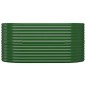 vidaXL Jardinera arriate acero recubrimiento polvo verde 152x80x68 cm