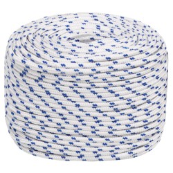 vidaXL Cuerda de barco polipropileno blanco 6 mm 50 m