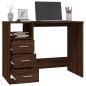 vidaXL Escritorio con cajones contrachapada marrón roble 102x50x76 cm vidaXL Escritorio con cajones contrachapada marrón roble 102x50x76 cm