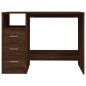 vidaXL Escritorio con cajones contrachapada marrón roble 102x50x76 cm vidaXL Escritorio con cajones contrachapada marrón roble 102x50x76 cm