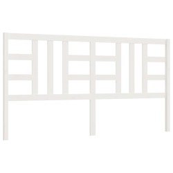 vidaXL Cabecero de cama madera maciza de pino blanco 206x4x100 cm