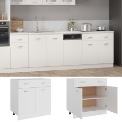 vidaXL Armario inferior de cocina madera blanco 80x46x81,5 cm