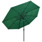 vidaXL Sombrilla de 3 niveles con poste de aluminio verde 3,5 m vidaXL Sombrilla de 3 niveles con poste de aluminio verde 3,5 m