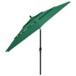 vidaXL Sombrilla de 3 niveles con poste de aluminio verde 3,5 m vidaXL Sombrilla de 3 niveles con poste de aluminio verde 3,5 m